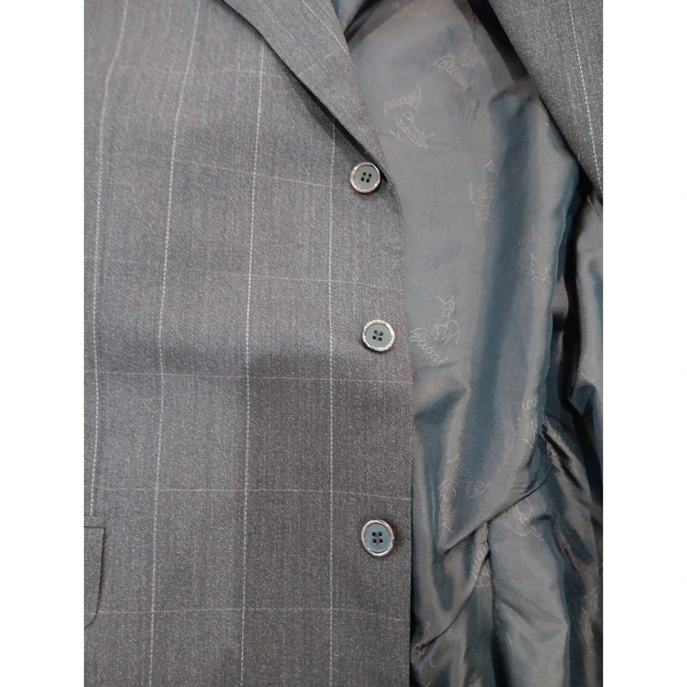 BRIONI Mens Italy Traiano Brown ‎ Suit Jacket Blazer 100% Wool 50 L 2346
